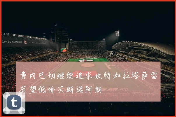 费内巴切继续追求坎特加拉塔萨雷有望低价买断诺阿朗